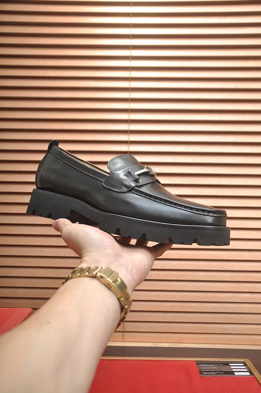 Men's shoes 💰500💶[Ferragamo/Ferragamo] The latest model in the counter. Original imported high-quality cowhide with open edges + imported 🐂 water-dyed cowhide lining + original luxury metal buckle + original combined outsole. Comparison without pressure 38--45 (45 is custom-made and cannot be returned or exchanged)